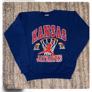 Vintage Kansas Jayhawks Blue Sweatshirt
